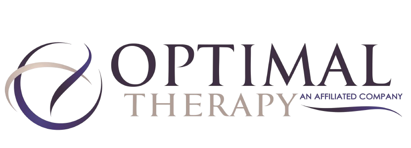 Optimal Therapy logowith swirling icon, 'OPTIMAL' in dark purple, 'THERAPY' in beige, and 'AN AFFILIATED COMPANY' tagline.