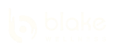 BlakeWellness logo with stylized b icon and brand name